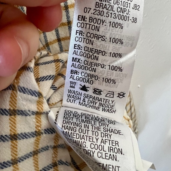 ROXY NWT Plaid Flannel Button Down Top - Small - Picture 9 of 9